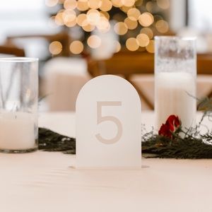 Acrylic table numbers 1-15